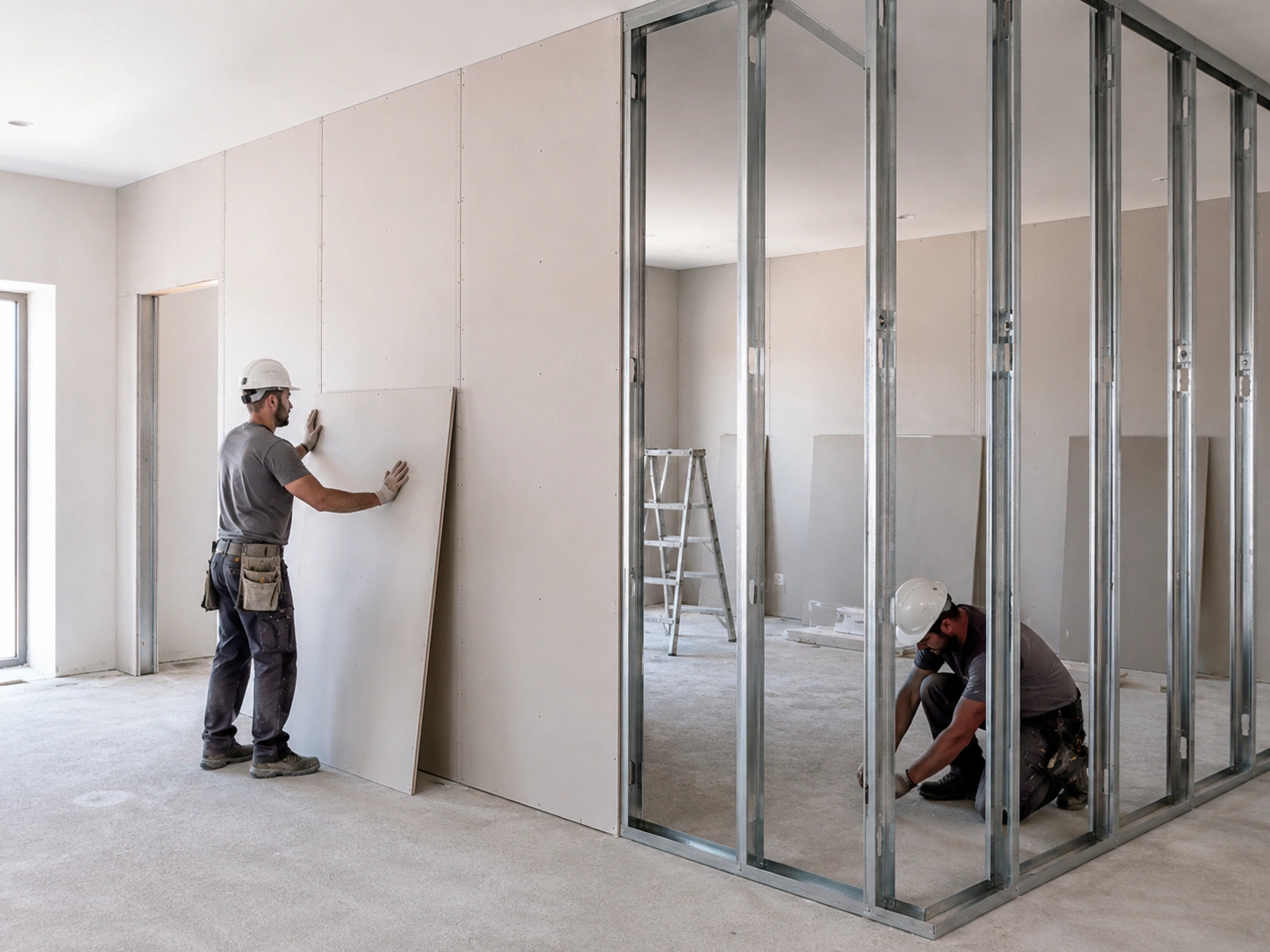 القواطع الجبسية (Drywall Partitions)